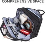 EMPSIGN Laptop Case Briefcase, 17.3 Inch Laptop Bag Expandable Messenger Bag for Men & Women Water Repellent, RFID Blocking Shoulder Bag Canvas Bag for Work, Business Commute Travel School-Black - Image 7